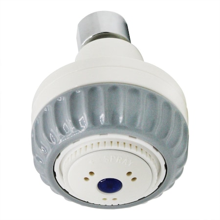 Thrifco Plumbing Adjustable Massage Shower Spray Head, White 4400134
